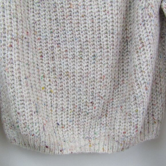 Moon & Madison M NWT Chunky Cowl Knit Confetti Cropped Minimalist Sweater Cozy - Picture 6 of 10